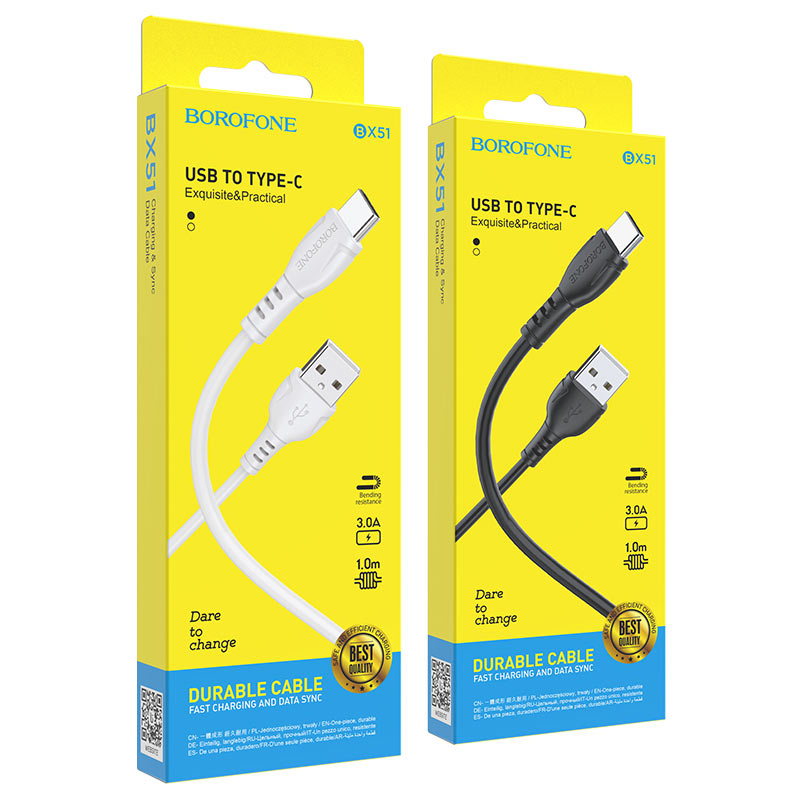 Cable chargeur Borofone bx51 USB type-c