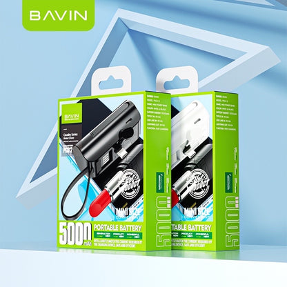 Bavin Mini Power Bank 5000 mAh avec câble intégré